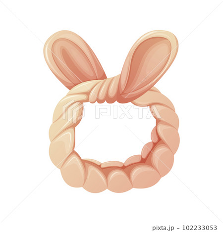 Bunny ears headband. The concept of spa, relaxation, face wash. Accessories for hair of females. Bunny ears headband. The concept of spa, relaxation, face wash. Accessories for hair of females. 102233053