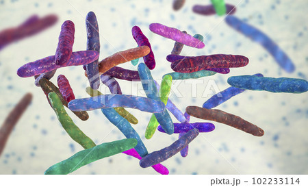 Bacteria Mycobacterium bovis, illustration 102233114