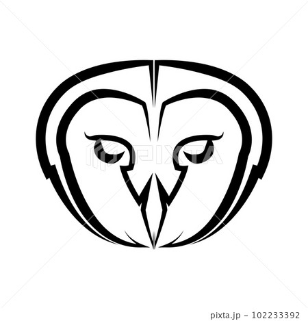 Black and white line art of the front of the owl head Good use for symbol mascot icon avatar tattoo T Shirt design logo or any design Black and white line art of the front of the owl head Good use for symbol mascot icon avatar tattoo T Shirt design logo or any design 102233392