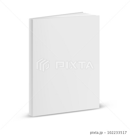 Vector blank or empty template of book cover. Illustration for hardcover or softcover literature or publishing materials. Mockup or closeup for publishers and readers, writers. Typography, print theme 102233517
