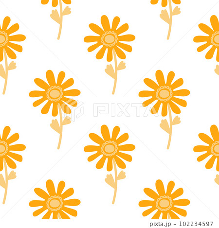 Naive flower seamless pattern. Cute floral endless background. Naive flower seamless pattern. Cute floral endless background. 102234597