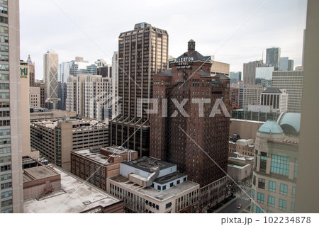 CHICAGO, ILLINOIS, UNITED STATES - Dec 12, 2015: View of Chicago's prominent downtown homes and skyscrapers CHICAGO, ILLINOIS, UNITED STATES - Dec 12, 2015: View of Chicago's prominent downtown homes and skyscrapers 102234878