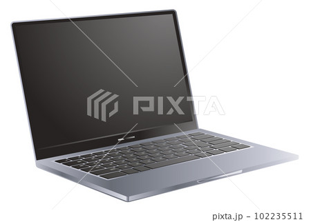ノートパソコンのイラスト02 右向き ノートパソコンのイラスト02 右向き 102235511