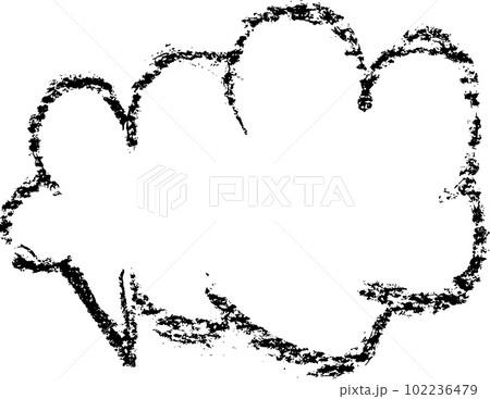 Handdrawn Chalk Speech Bubble Icon Handdrawn Chalk Speech Bubble Icon 102236479