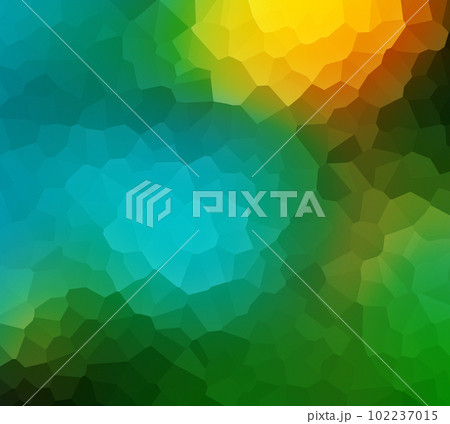 Colorful green blue and yellow vibrant tropical colors background abstract rough technology gradient design texture illustration with 3d geometric pattern in motion in modern textured backdrop image 102237015