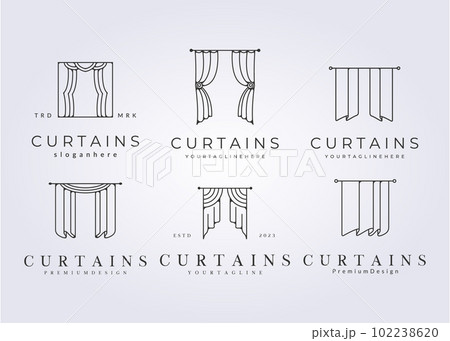 set of curtains logo sign symbol icon vector illustration template design set of curtains logo sign symbol icon vector illustration template design 102238620
