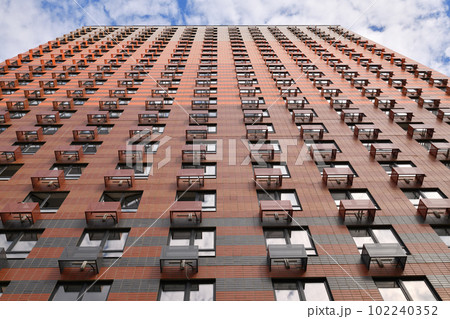 Typical modern high-rise apartment new building in Russia 102240352