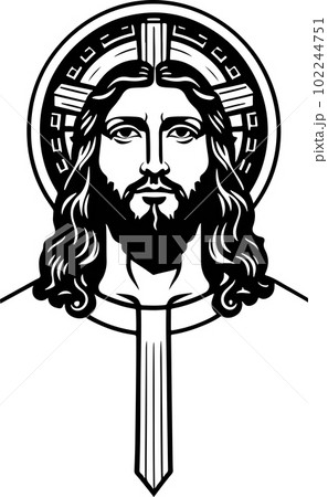 Gorgeous and powerful jesus christ art vector Gorgeous and powerful jesus christ art vector 102244751