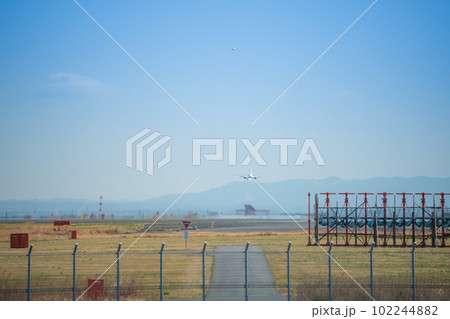 【京浜島緑道公園から見たA滑走路16Rに着陸】 102244882