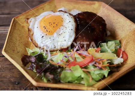 野菜たっぷりのロコモコプレート 102245283