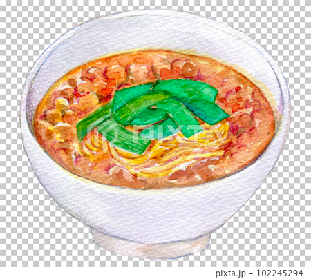 台湾ラーメン　水彩イラスト 102245294