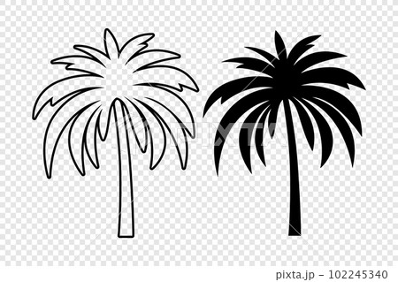 Vector Palm Trees, Palm Tree Icon Set Isolated. Palm Silhouettes. Design Template for Tropical, Vacation, Beach, Summer Concept. Vector Illustration. Front View Vector Palm Trees, Palm Tree Icon Set Isolated. Palm Silhouettes. Design Template for Tropical, Vacation, Beach, Summer Concept. Vector Illustration. Front View 102245340