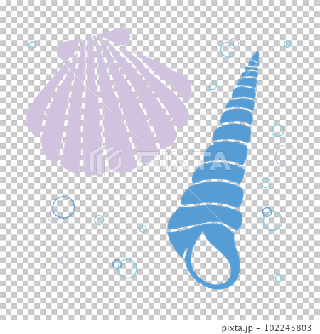 貝がらの手書きベクターイラスト 102245803