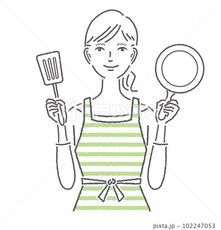 お料理をする女性 お料理をする女性 102247053