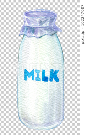 牛乳　ミルク　水彩イラスト 102247087