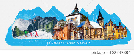 The popular ski resort in Tatranska Lomnica, High Tatras at winter The popular ski resort in Tatranska Lomnica, High Tatras at winter 102247804