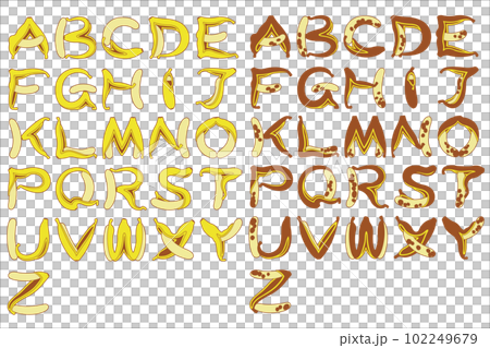 香蕉字體字母 102249679