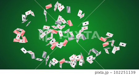 Falling playing cards frame pattern Falling playing cards frame pattern 102251139