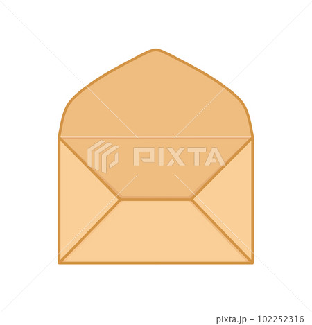 開いた茶色の封筒（空っぽ） 102252316