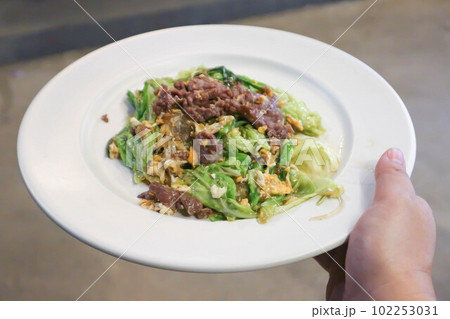 stir fried vegetable with beef stir fried vegetable with beef 102253031