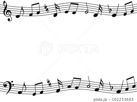 音符 5線譜  〈背景・壁紙・コピースペース〉 102253683