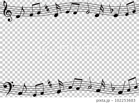 音符 5線譜  〈背景・壁紙・コピースペース〉 102253683
