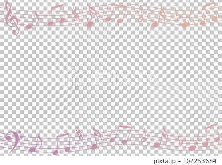 音符 5 行符號 <背景/壁紙/複製空間> 102253684