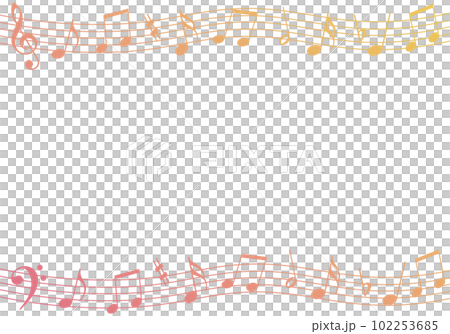 音符 5 行符號 <背景/壁紙/複製空間> 102253685