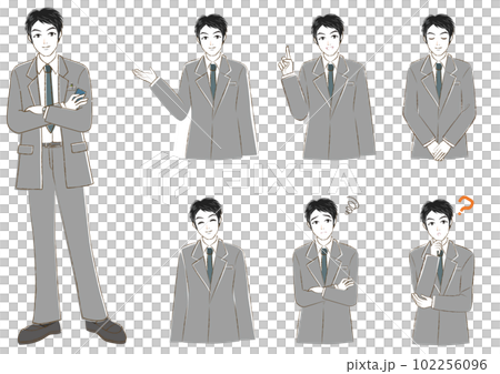 西裝男2023姿勢變化 西裝男2023姿勢變化 102256096