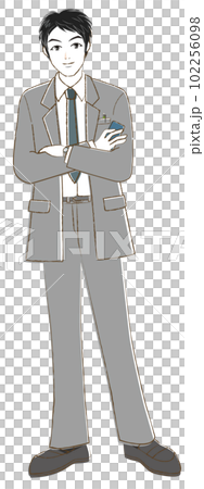 Man in suit 2023, whole body 102256098