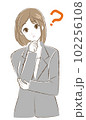 スーツの女性2023・考える 102256108