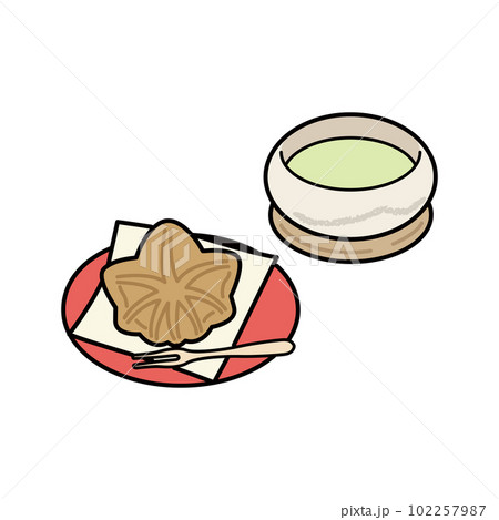 広島のもみじ饅頭のイラスト（カラー） 102257987