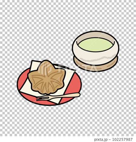 広島のもみじ饅頭のイラスト（カラー） 102257987