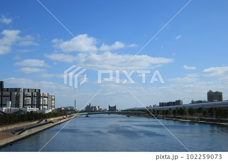 兵庫県芦屋市南部のウォーターフロントの風景 兵庫県芦屋市南部のウォーターフロントの風景 102259073