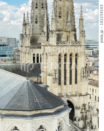 Close up detail of Saint Andrew Cathedral in Bordeaux, France. Close up detail of Saint Andrew Cathedral in Bordeaux, France. 102259103