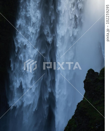 Skogafoss Waterfall along Iceland's Ring Road. High quality photo.	 102259295