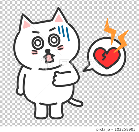 貓咪突發心髒病擬人化插畫 貓咪突發心髒病擬人化插畫 102259903