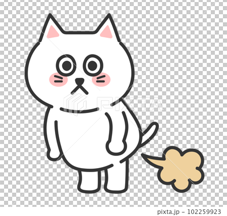Farting cat anthropomorphic illustration Farting cat anthropomorphic illustration 102259923
