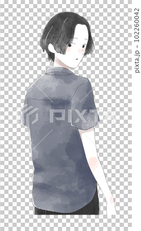 A man looking back A man looking back 102260042