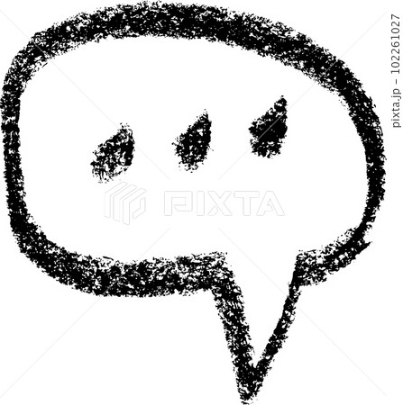 Handdrawn Chalk Speech Bubble Icon 102261027
