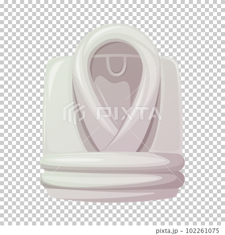 Folded white robe. For use in the bath, at... - Stock Illustration ...