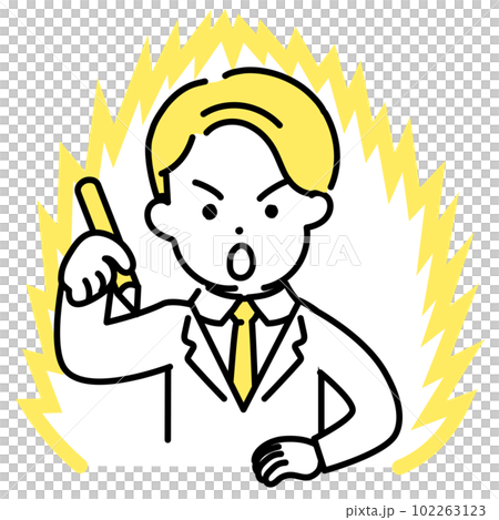 Illustration series of cute people _ male office worker _ learning 102263123