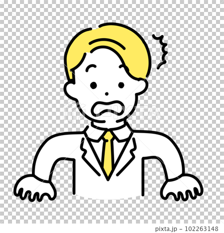 插圖系列可愛的人_男性上班族_驚訝 插圖系列可愛的人_男性上班族_驚訝 102263148