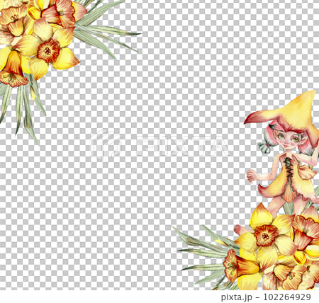 Summer flowers corner,watercolor illustration for cards,backgrounds. Watercolor illustration for scrapbooking.Cartoon hand drawn background with flower for kids design. Perfect for wedding invitation. Summer flowers corner,watercolor illustration for cards,backgrounds. Watercolor illustration for scrapbooking.Cartoon hand drawn background with flower for kids design. Perfect for wedding invitation. 102264929