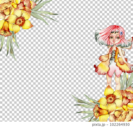 Summer flowers corner,watercolor illustration for cards,backgrounds. Watercolor illustration for scrapbooking.Cartoon hand drawn background with flower for kids design. Perfect for wedding invitation. Summer flowers corner,watercolor illustration for cards,backgrounds. Watercolor illustration for scrapbooking.Cartoon hand drawn background with flower for kids design. Perfect for wedding invitation. 102264930