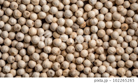 Aromatic White Pepper Spice Photorealistic Horizontal Background. Healthy Vegetarian Diet. Ai Generated Hyperrealistic Background with Delicious Flavory White Pepper Spice. 102265265
