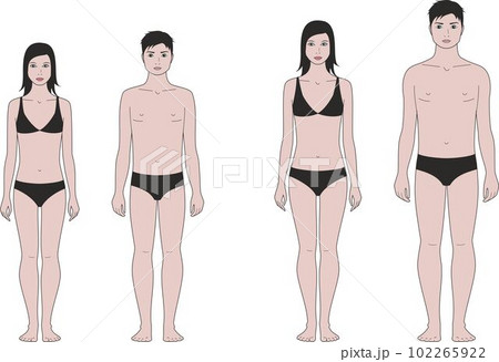 Male and female teenager figure. 102265922