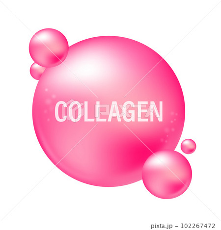 Pink collagen capsule and the third ingredient can be separated. Substance For Beauty and Cosmetic 102267472