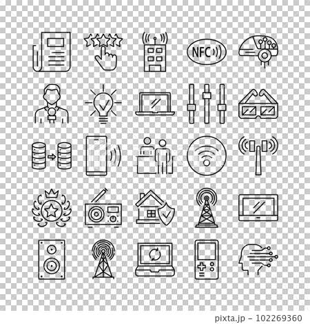 設備人工智能技術圖標集 102269360