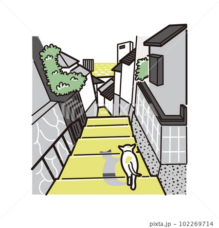 広島 尾道の風景イラスト(3色) 広島 尾道の風景イラスト(3色) 102269714